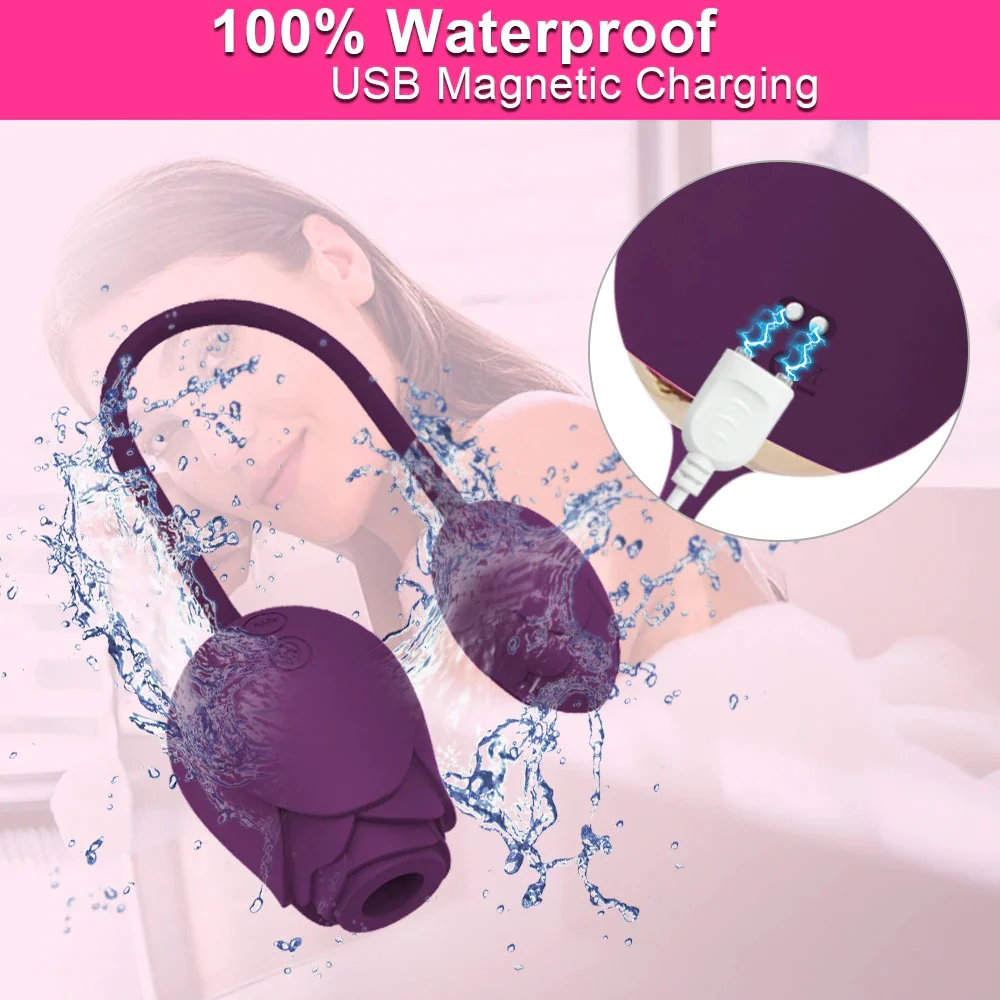 flower sex toy 100 waterproof usb magnetic charging