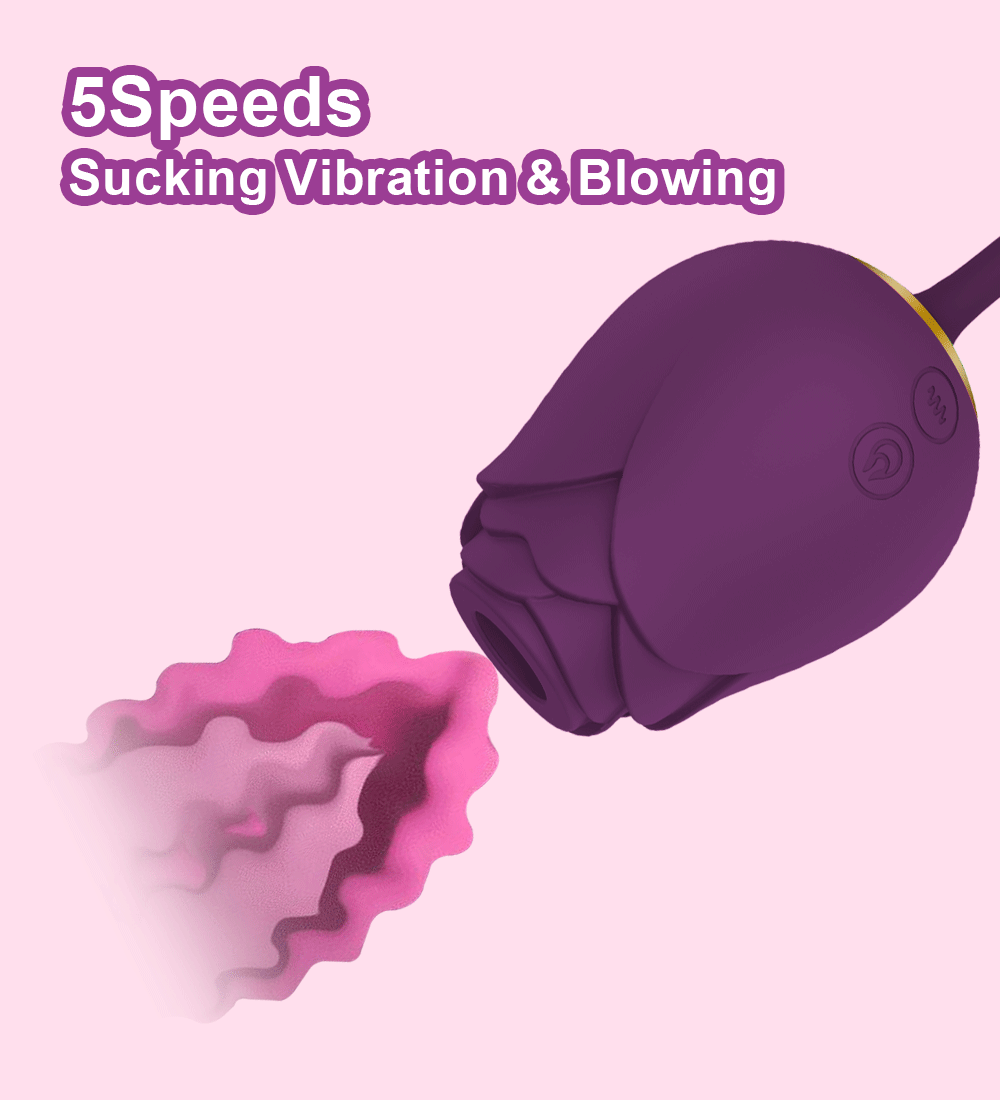 flower sex toy 5 speeds sucking vibration blowing